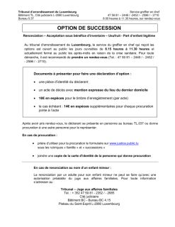 Formulaire option de succession (tribunal de Luxembourg)
