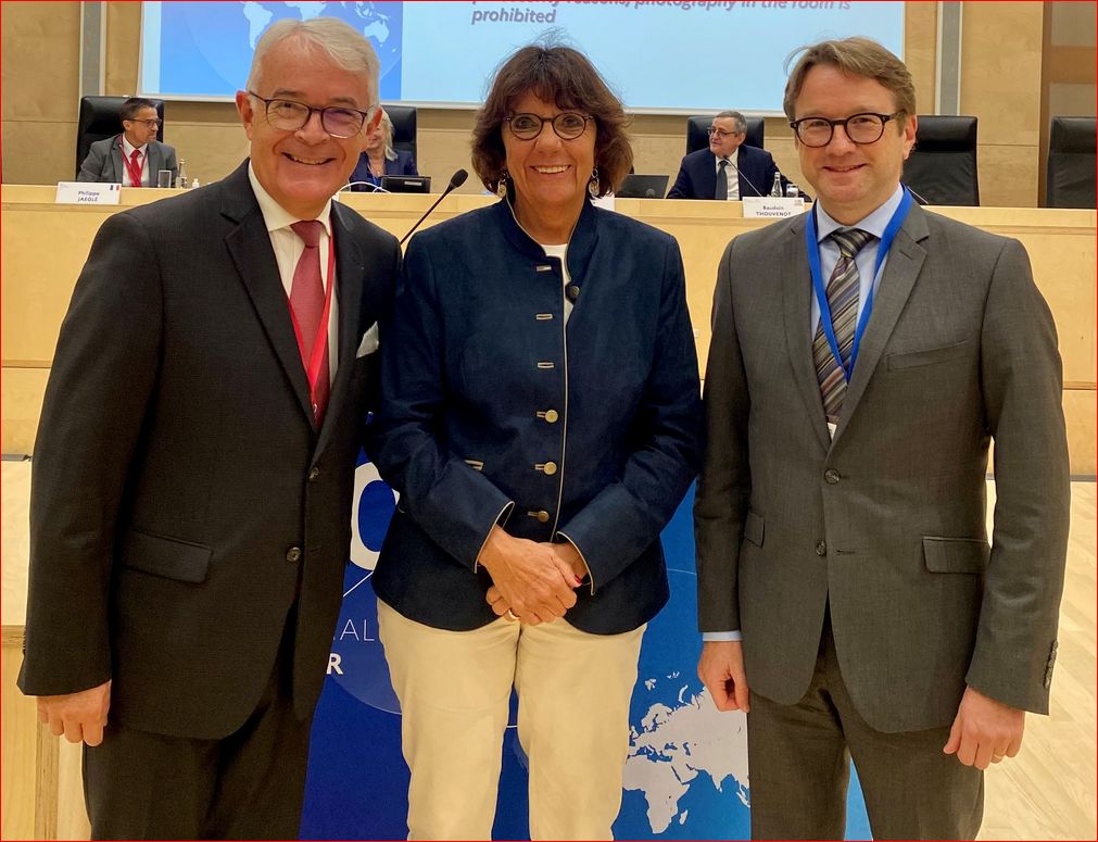 Mr JF.Bohnert, procureur de la République financier, Mme M.Solovieff, Procureur général d'État, Mr JF.Boulot, procureur d'État adjoint (de g.à d.)