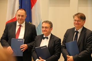 Signature du protocole d’accord de coopération transfrontalière entre les Procureurs généraux de Luxembourg, de Metz et de Nancy en présence d’Elisabeth Margue et Gérald Darmanin