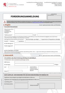 Forderungsanmeldung 2024