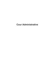 Rapports juridictions administratives 2007