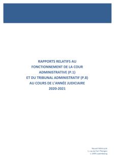 Rapports juridictions administratives 2021