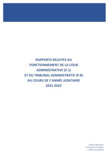 Rapports juridictions administratives 2022