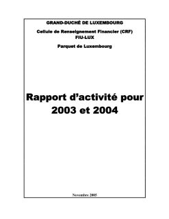 Rapport d'activité 2003-2004