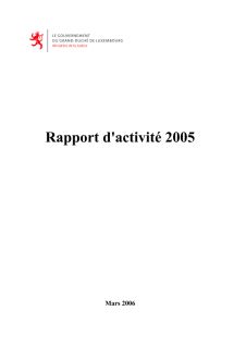 Rapport d'activité Justice 2005
