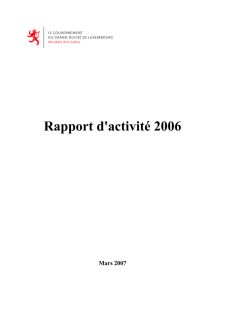 Rapport d'activité Justice 2006