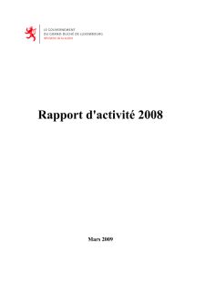 Rapport d'activité Justice 2008