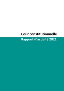 Cour constitutionnelle - Rapport d'activité 2021